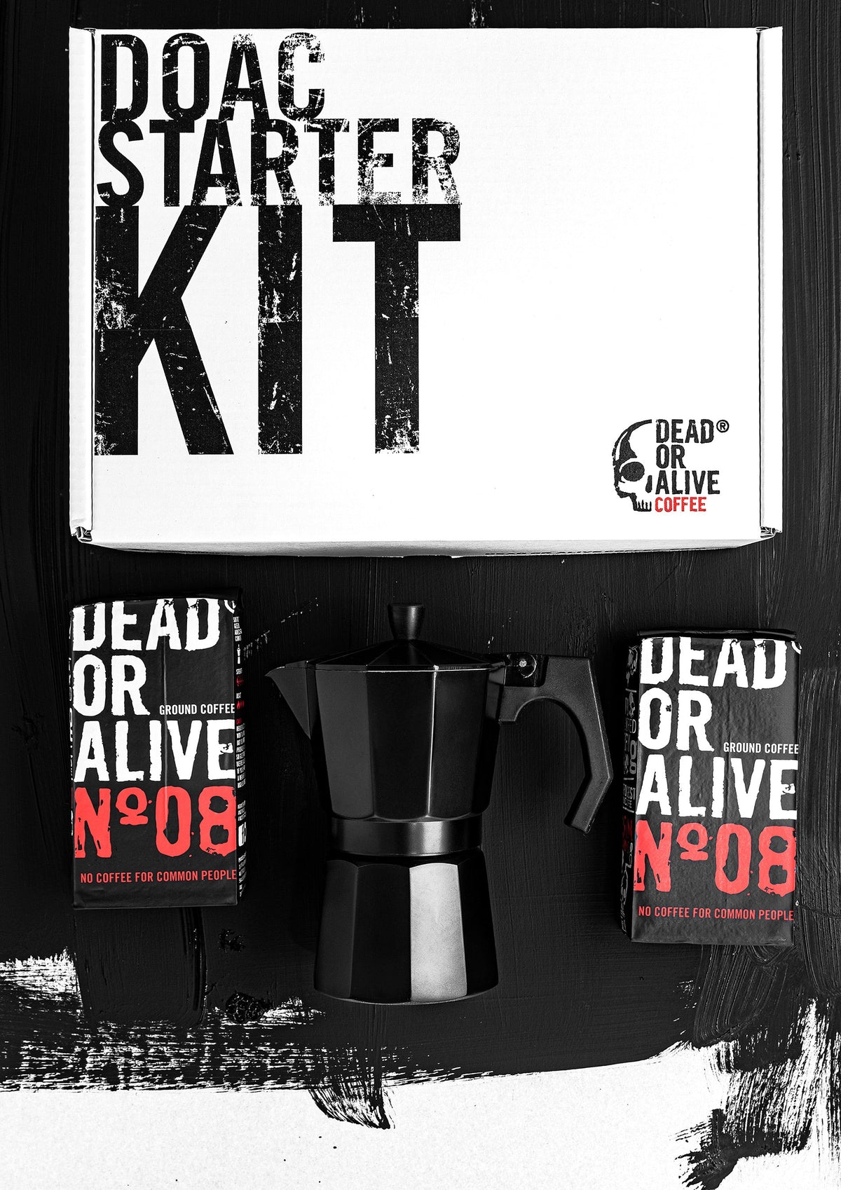 DEAD OR ALIVE COFFEE Starter Kit mit No8 und Espressokanne