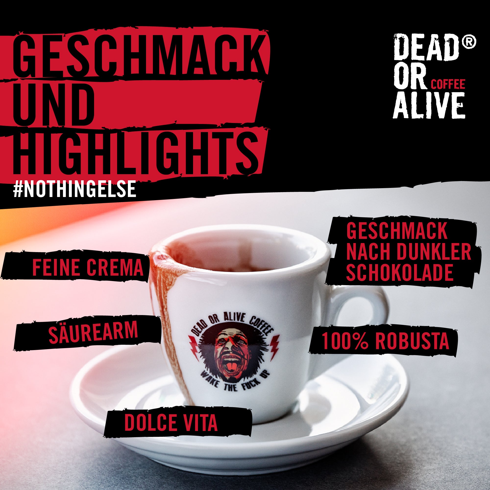 DEAD OR ALIVE COFFEE No3 500g Espressobohnen