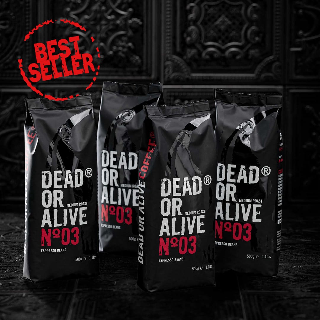 KAFFEE BOHNEN DEAD OR ALIVE COFFEE No3 4x500g Espressobohnen DEAD OR ALIVE COFFEE No3 4x500g Espressobohnen