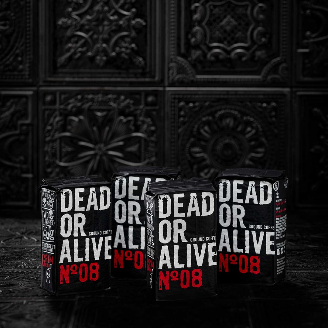 KAFFEE GEMAHLEN DEAD OR ALIVE COFFEE No8 4x250g Moka gemahlen DEAD OR ALIVE COFFEE No8 4x250g Moka gemahlen