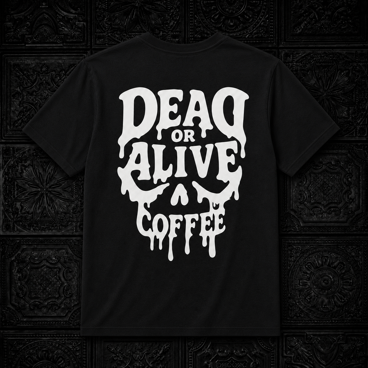 DEAD OR ALIVE COFFEE MC Skull T-Shirt