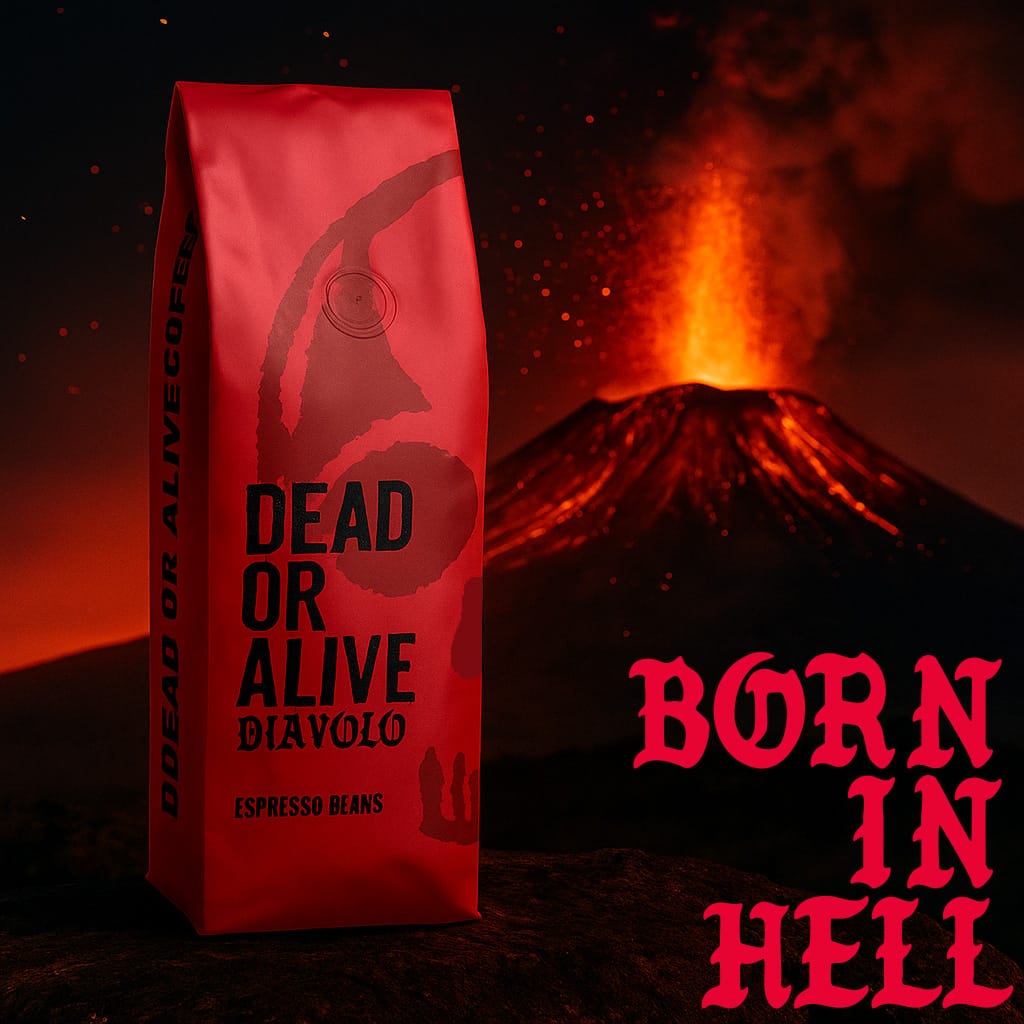 DIAVOLO Extra Dark Roast – Espressobohnen mit viel Koffein aus 100 % Robusta