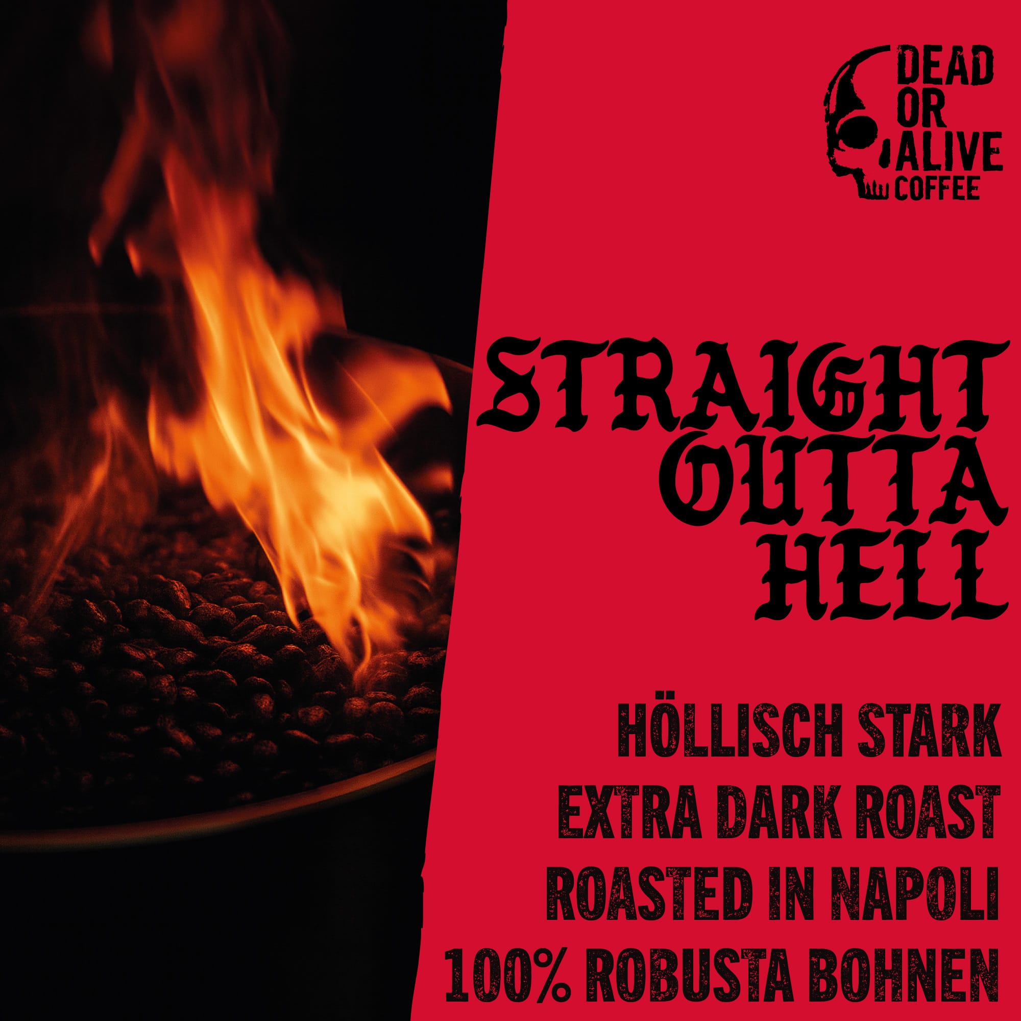 DIAVOLO – extra starker Kaffee, dunkel geröstete Robusta Espressobohnen
