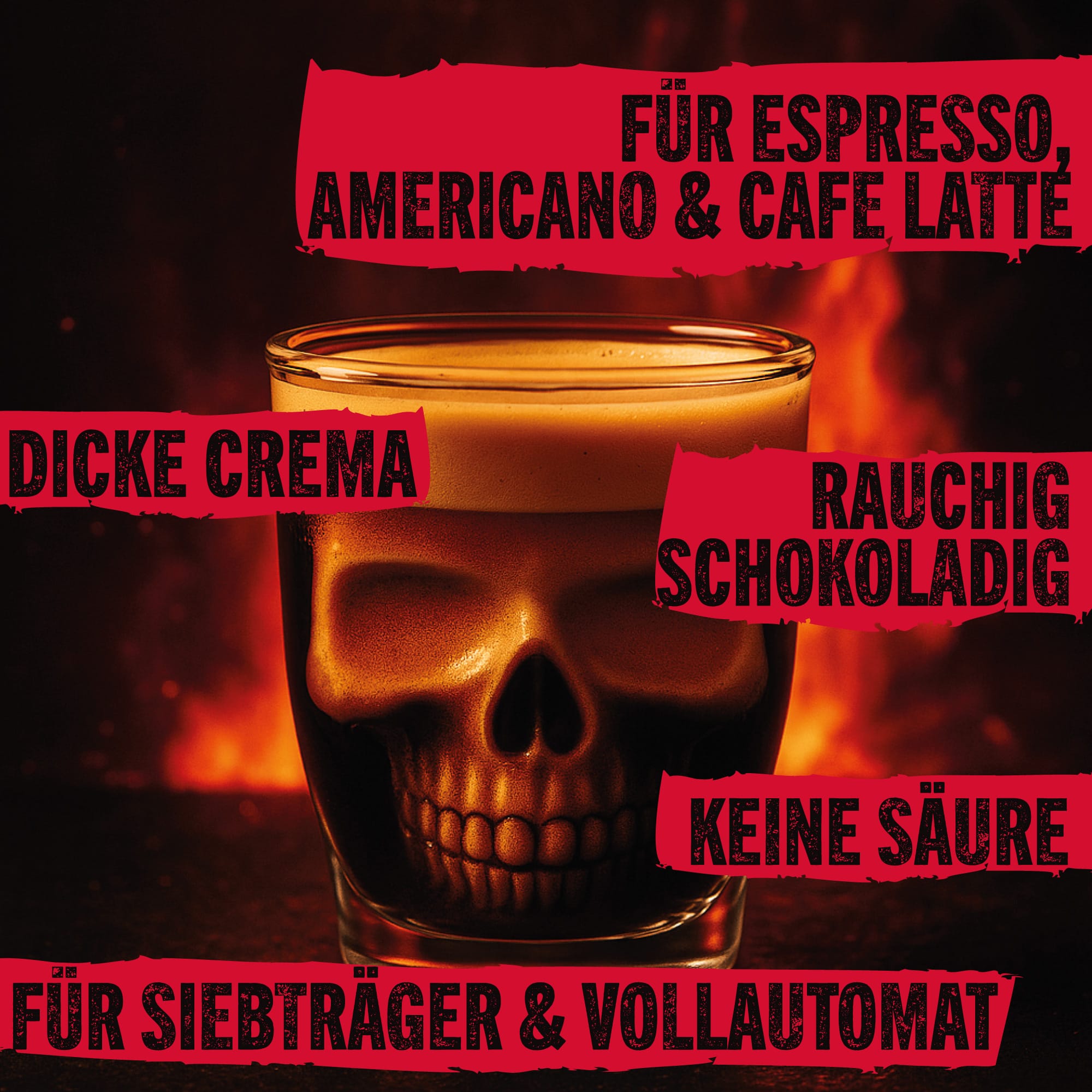 DEAD OR ALIVE DIAVOLO – starker Espresso mit dichter Crema und viel Koffein